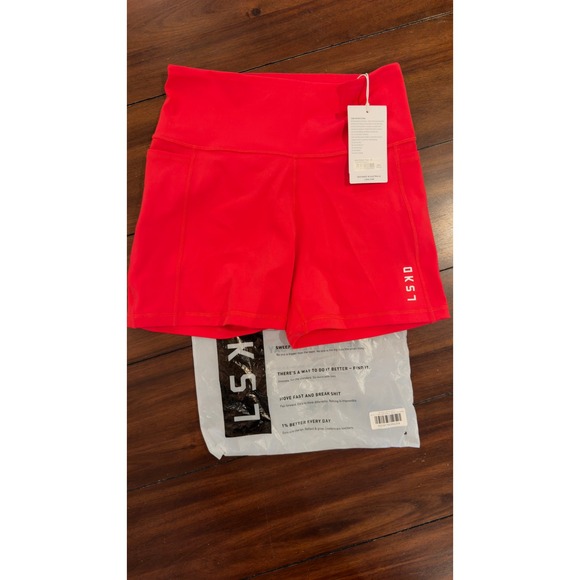 Lskd Pants - LSKD Flux X-Short Legging Scarlet Red Ultra High-Rise 4 Inch Shorts XL NEW NWT
